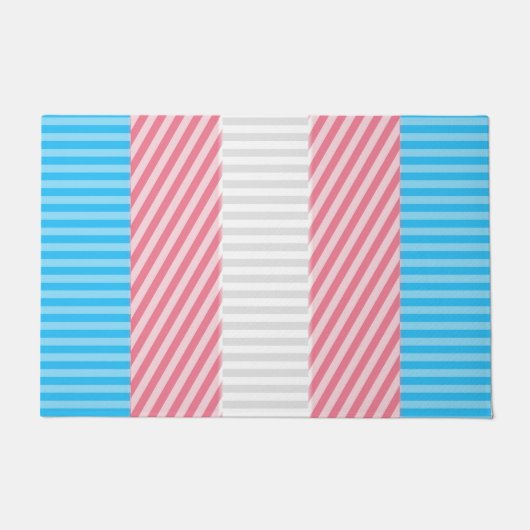 Abstraktes Transgender-Prix-Flag Fußmatte (Vorderseite)