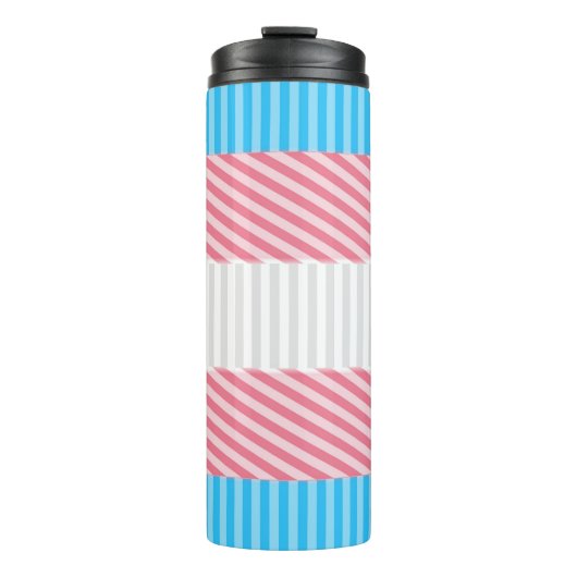 Abstraktes Transgender-Prix-Flag Thermosbecher (Vorderseite)