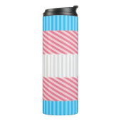 Abstraktes Transgender-Prix-Flag Thermosbecher (Nach links gedreht)