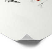 Abstraktes Trash-Polka-Stundenglas-Poster Poster (Ecke)