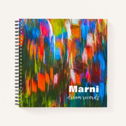 Abstraktes Traumjournal mit herrlichen Farben Notizblock (Vorderseite)