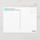 Abstraktes Treescape Aqua Blau Postkarte (Rückseite)