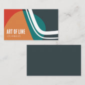 Abstraktes trendiges Line Art Design Visitenkarte (Vorne/Hinten)