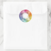 Abstraktes, trendy Blank Template Blau Grün Rosa R Runder Aufkleber (Tasche)