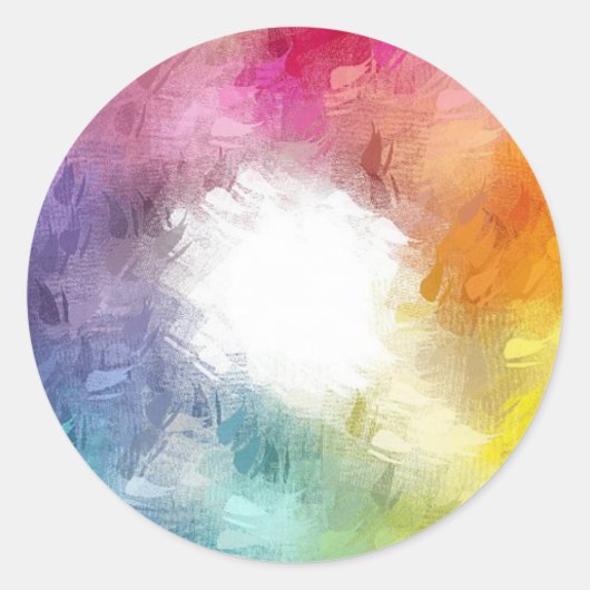 Abstraktes, trendy Blank Template Blau Grün Rosa R Runder Aufkleber (Vorderseite)