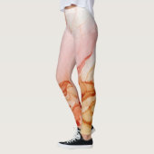Abstraktes trendy modernes Hot Caramel mit Tintenk Leggings (Links)