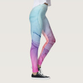 Abstraktes Trendy Violet Blau Lila Leggings (Rechts)