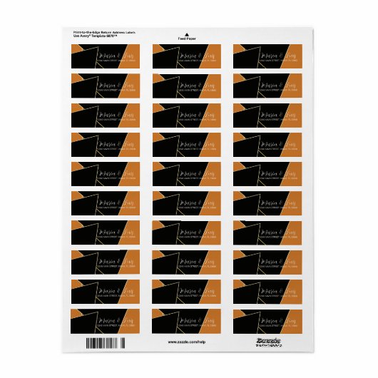 Abstraktes Triangle Earthy Terracotta Wedding Labe (Vorne)