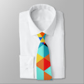Abstraktes Triangle-Muster Neck Tie Krawatte (Gebunden)