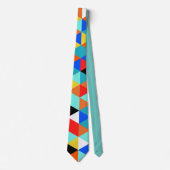 Abstraktes Triangle-Muster Neck Tie Krawatte (Vorderseite)