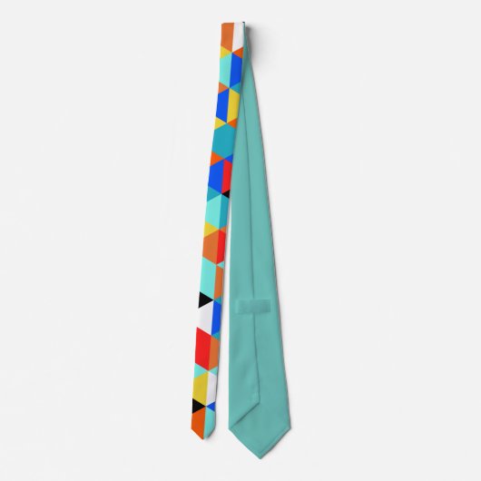 Abstraktes Triangle-Muster Neck Tie Krawatte (Rückseite)