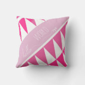 Abstraktes Triangle Pink Pinkan Lavendel Pattern Kissen (Rückseite)