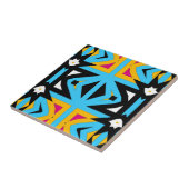 Abstraktes Tribal-farbiges Mosaikmuster Fliese (Seite)