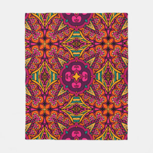 Abstraktes tribal vintage-ethnisches nahtloses Mus Fleecedecke