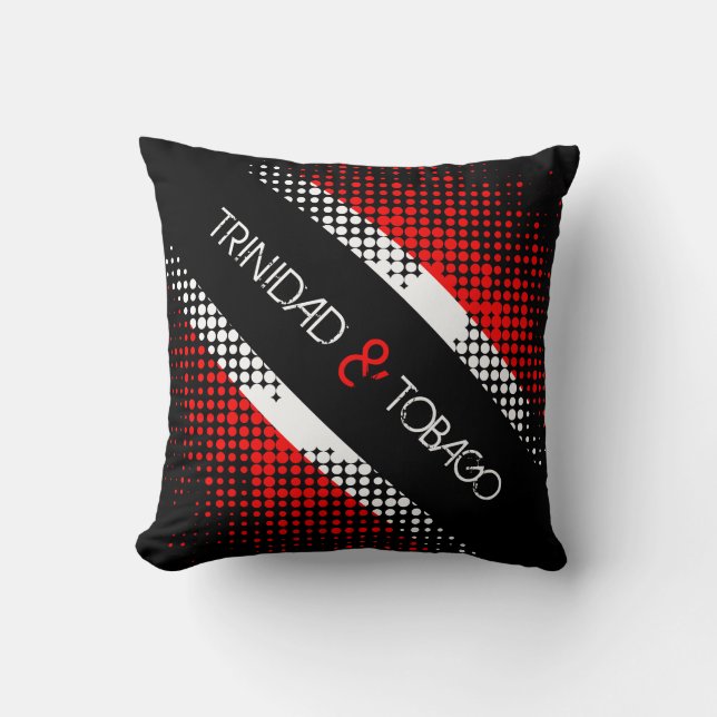 Abstraktes Trinidad & Tobago Dot-Muster mit Text Kissen (Vorderseite)