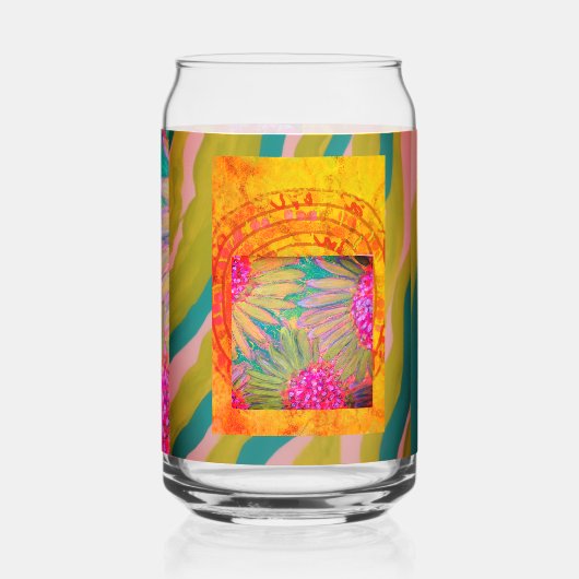 Abstraktes Trinkglas Dosenglas (Rückseite)