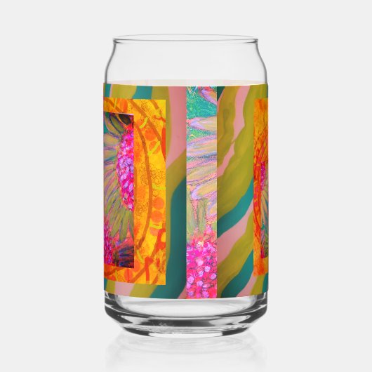 Abstraktes Trinkglas Dosenglas (Links)