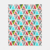 Abstraktes Tropenmuster Fleecedecke (Vorderseite)