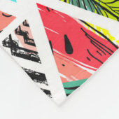 Abstraktes Tropenmuster Fleecedecke (Ecke)