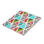 Abstraktes Tropenmuster Fliese (Seite)