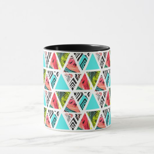 Abstraktes Tropenmuster Tasse (Zentrum)
