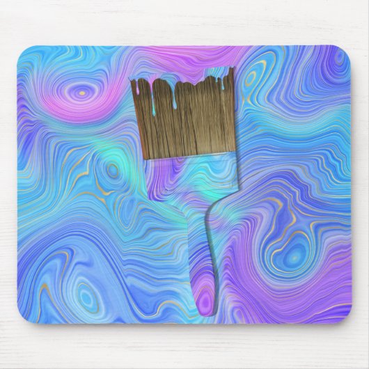 Abstraktes Tropfpinsel Mousepad (Vorne)