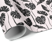 Abstraktes Tropical Monstero Palma Geschenkpapier (Rolleneckpunkt)