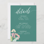 Abstraktes tropisches Bachelorette Wochenende Einl (Rückseite)