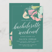 Abstraktes tropisches Bachelorette Wochenende Einl (Vorne/Hinten)