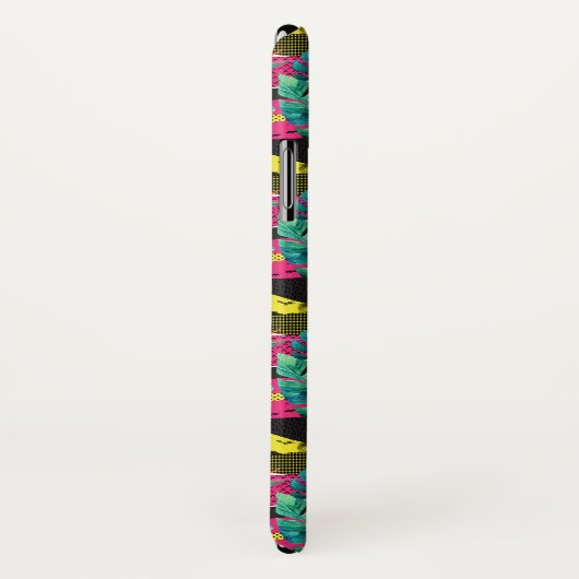 Abstraktes tropisches Beschaffenheits-Neonmuster Case-Mate iPhone Hülle (Hinten/Rechts)