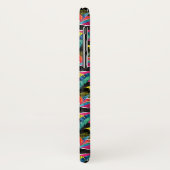 Abstraktes tropisches Beschaffenheits-Neonmuster Case-Mate iPhone Hülle (Hinten/Links)