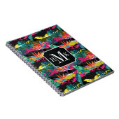 Abstraktes tropisches Beschaffenheits-Neonmuster Notizblock (Rechte Seite)