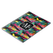 Abstraktes tropisches Beschaffenheits-Neonmuster Notizblock (Linke Seite)