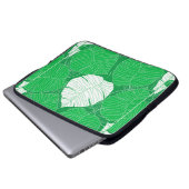 Abstraktes tropisches Blattgemälde Laptopschutzhülle (Vorne Knopf)