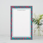 Abstraktes tropisches, feines Muster Briefpapier (Stehend Vorderseite)