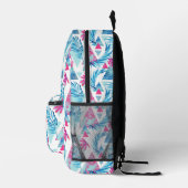 Abstraktes tropisches Leaf-Muster Bedruckter Rucksack (Rechts)