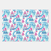 Abstraktes tropisches Leaf-Muster Geschenkpapier Set (Vorderseite 3)