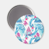 Abstraktes tropisches Leaf-Muster Magnet (Vorderseite/Rückseite)