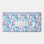 Abstraktes tropisches Leaf-Muster Schreibtischunterlage (Tastatur & Maus)