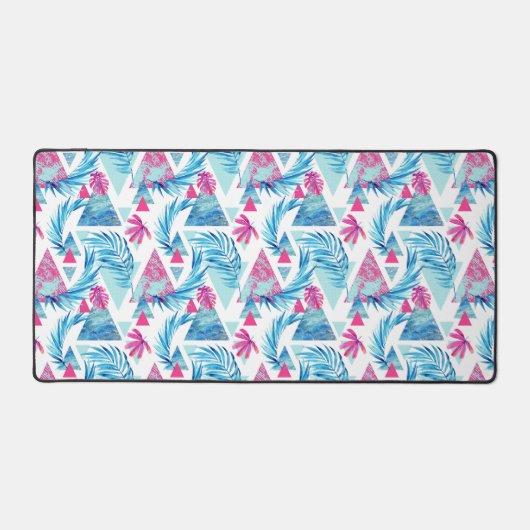 Abstraktes tropisches Leaf-Muster Schreibtischunterlage (Vorderseite)