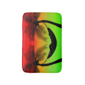 Abstraktes tropisches Leben | Hammock-Silhouette Badematte (Vorderseite Vertikal)