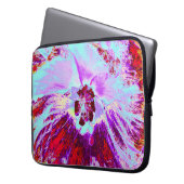Abstraktes tropisches Wasser und Blume des Lila Hi Laptopschutzhülle (Vorderseite Links)