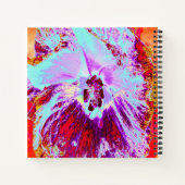 Abstraktes tropisches Wasser und Blume des Lila Hi Notizblock (Rückseite)