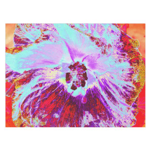 Abstraktes tropisches Wasser und Blume des Lila Hi Tischdecke
