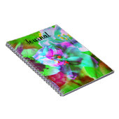 Abstraktes Türkis-Blume-Journal Notizblock (Rechte Seite)