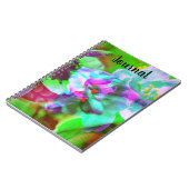 Abstraktes Türkis-Blume-Journal Notizblock (Linke Seite)