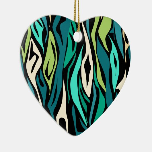 Abstraktes Türkis Keramik Ornament (Rechts)