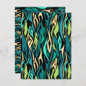 Abstraktes Türkis Postkarte (Vorne/Hinten)