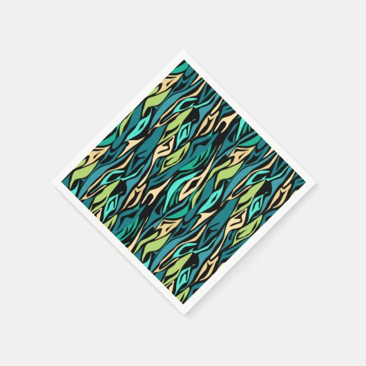 Abstraktes Türkis Serviette (Ecke)