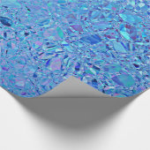 Abstraktes Türkis und Blau Geschenkpapier (Ecke)